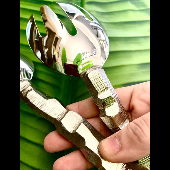 Michael Aram Silver Rock Serving set new in box - Picture 7 of 12